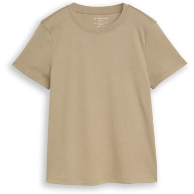 TOM TAILOR Damen Basic T-Shirt aus Baumwolle, grün, Uni, Gr. XL TOM TAILOR Damen Basic T-Shirt aus Baumwolle, grün, Uni, Gr. XL
