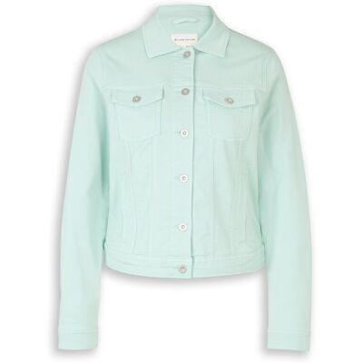 TOM TAILOR Damen Jeansjacke mit Eingriffstaschen, blau, Uni, Gr. XS TOM TAILOR Damen Jeansjacke mit Eingriffstaschen, blau, Uni, Gr. XS