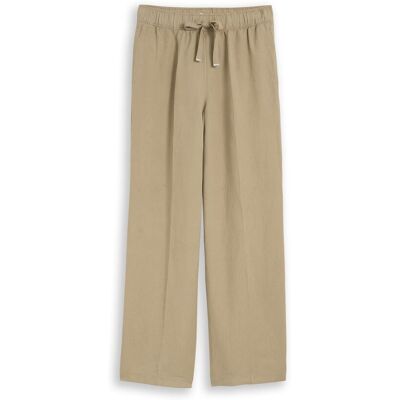 TOM TAILOR Damen Loose Fit Hose mit Leinenanteil, grün, Uni, Gr. 38/32 TOM TAILOR Damen Loose Fit Hose mit Leinenanteil, grün, Uni, Gr. 38/32