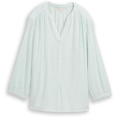 TOM TAILOR Damen Bluse mit Streifenmuster, grün, Gestreift, Gr. 42 TOM TAILOR Damen Bluse mit Streifenmuster, grün, Gestreift, Gr. 42