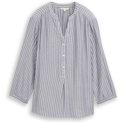 TOM TAILOR Damen Bluse mit Streifenmuster, blau, Gestreift, Gr. 46 TOM TAILOR Damen Bluse mit Streifenmuster, blau, Gestreift, Gr. 46