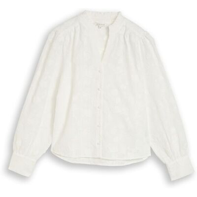 TOM TAILOR Damen Loose Fit Bluse mit Stickerei, weiß, Uni, Gr. 40 TOM TAILOR Damen Loose Fit Bluse mit Stickerei, weiß, Uni, Gr. 40