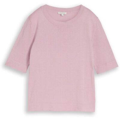 TOM TAILOR Damen Strickpullover aus Baumwolle, rosa, Uni, Gr. XL TOM TAILOR Damen Strickpullover aus Baumwolle, rosa, Uni, Gr. XL