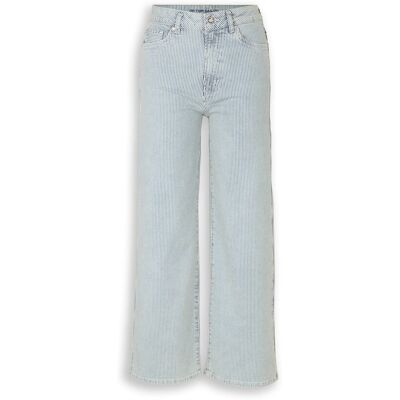 TOM TAILOR Damen TTNELMA CULOTTE Jeans mit Streifenmuster, blau, Uni, Gr. 34/28 TOM TAILOR Damen TTNELMA CULOTTE Jeans mit Streifenmuster, blau, Uni, Gr. 34/28