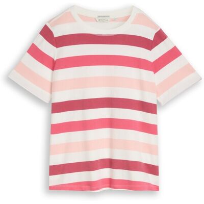 TOM TAILOR Damen Plus Size - T-Shirt aus Baumwolle, rot, Uni, Gr. 44 TOM TAILOR Damen Plus Size - T-Shirt aus Baumwolle, rot, Uni, Gr. 44