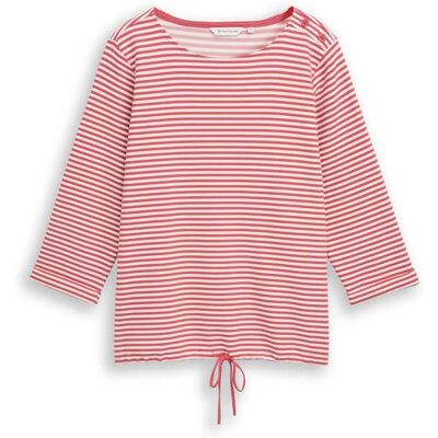 TOM TAILOR Damen Plus Size - Langarmshirt mit Knopf-Details, rosa, Uni, Gr. 50 TOM TAILOR Damen Plus Size - Langarmshirt mit Knopf-Details, rosa, Uni, Gr. 50