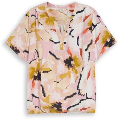 TOM TAILOR Damen Plus Size - Bluse mit Muster, rosa, Geblümt, Gr. 52 TOM TAILOR Damen Plus Size - Bluse mit Muster, rosa, Geblümt, Gr. 52