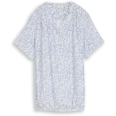 TOM TAILOR Damen Plus Size - Bluse mit Muster, weiß, Gemustert, Gr. 48 TOM TAILOR Damen Plus Size - Bluse mit Muster, weiß, Gemustert, Gr. 48