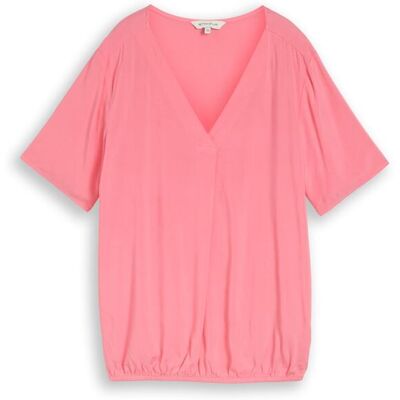 TOM TAILOR Damen Bluse aus Viskose, rosa, Uni, Gr. 42 TOM TAILOR Damen Bluse aus Viskose, rosa, Uni, Gr. 42