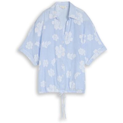 TOM TAILOR Damen Oversize Bluse mit Blumenmuster, blau, Geblümt, Gr. 36 TOM TAILOR Damen Oversize Bluse mit Blumenmuster, blau, Geblümt, Gr. 36
