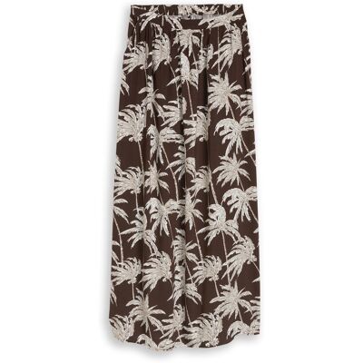 TOM TAILOR DENIM Damen Maxi-Rock aus Viskose, braun, Gemustert, Gr. XL TOM TAILOR DENIM Damen Maxi-Rock aus Viskose, braun, Gemustert, Gr. XL