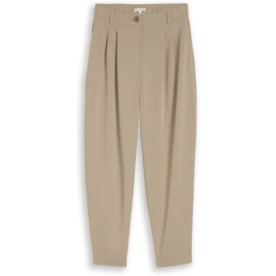 TOM TAILOR Damen Cropped Barrel Hose, grün, Uni, Gr. 46/28 TOM TAILOR Damen Cropped Barrel Hose, grün, Uni, Gr. 46/28
