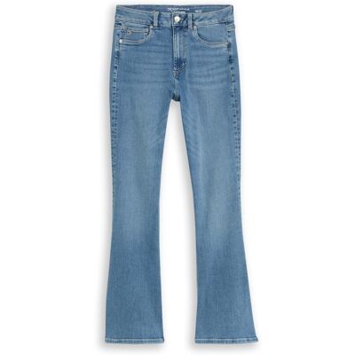 TOM TAILOR DENIM Damen TTAVA FLARED Jeans mit Stretch, blau, Uni, Gr. 25/32 TOM TAILOR DENIM Damen TTAVA FLARED Jeans mit Stretch, blau, Uni, Gr. 25/32