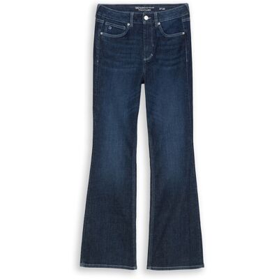 TOM TAILOR DENIM Damen TTAVA FLARED Jeans mit Stretch, blau, Uni, Gr. 25/32 TOM TAILOR DENIM Damen TTAVA FLARED Jeans mit Stretch, blau, Uni, Gr. 25/32