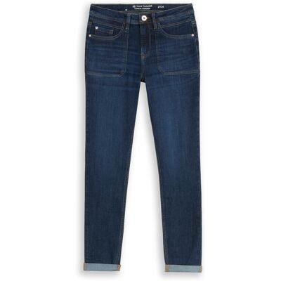 TOM TAILOR Damen TTMAYA TAPERED Jeans, blau, Uni, Gr. 27/30 TOM TAILOR Damen TTMAYA TAPERED Jeans, blau, Uni, Gr. 27/30