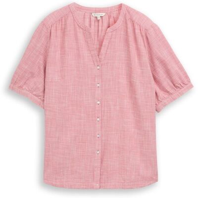 TOM TAILOR Damen Plus Size - Bluse aus Baumwolle, rot, Uni, Gr. 50 TOM TAILOR Damen Plus Size - Bluse aus Baumwolle, rot, Uni, Gr. 50