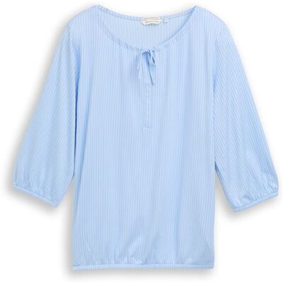 TOM TAILOR Damen Plus Size - Bluse mit Streifenmuster, blau, Gestreift, Gr. 54 TOM TAILOR Damen Plus Size - Bluse mit Streifenmuster, blau, Gestreift, Gr. 54