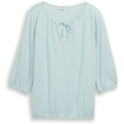 TOM TAILOR Damen Plus Size - Bluse mit Streifenmuster, grün, Gestreift, Gr. 48 TOM TAILOR Damen Plus Size - Bluse mit Streifenmuster, grün, Gestreift, Gr. 48