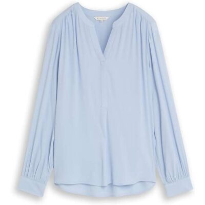 TOM TAILOR Damen Bluse aus Viskose, blau, Uni, Gr. 36 TOM TAILOR Damen Bluse aus Viskose, blau, Uni, Gr. 36