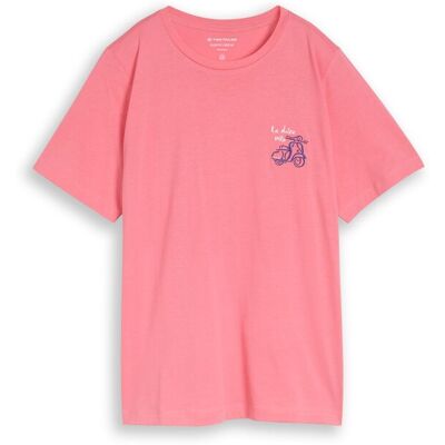 TOM TAILOR Damen Plus Size - T-Shirt mit Print, rosa, Uni, Gr. 44 TOM TAILOR Damen Plus Size - T-Shirt mit Print, rosa, Uni, Gr. 44