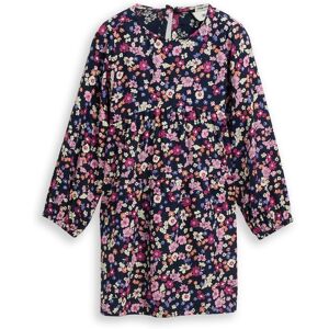 TOM TAILOR Mädchen Mini-Kleid mit Blumenmuster, blau, Geblümt, Gr. 92/98 TOM TAILOR Mädchen Mini-Kleid mit Blumenmuster, blau, Geblümt, Gr. 92/98