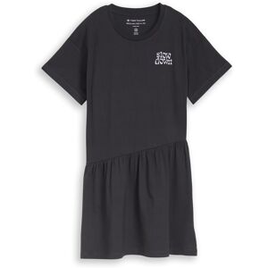 TOM TAILOR Mädchen Mini-Kleid mit Print, grau, Uni, Gr. 128 TOM TAILOR Mädchen Mini-Kleid mit Print, grau, Uni, Gr. 128