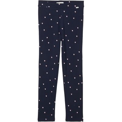 TOM TAILOR Mädchen Leggings mit Herzmuster, blau, Gemustert, Gr. 92/98 TOM TAILOR Mädchen Leggings mit Herzmuster, blau, Gemustert, Gr. 92/98