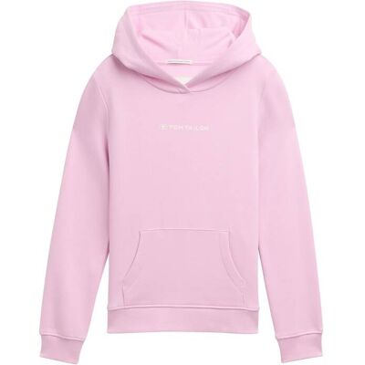 TOM TAILOR Mädchen Hoodie Sweatshirt mit Logo-Print, lila, Uni, Gr. 176 TOM TAILOR Mädchen Hoodie Sweatshirt mit Logo-Print, lila, Uni, Gr. 176