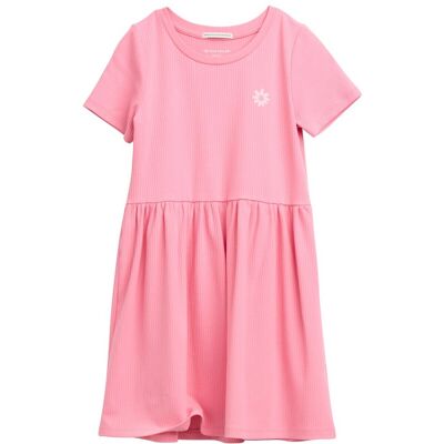 TOM TAILOR Mädchen Mini-Kleid mit Rippstruktur, rosa, Uni, Gr. 104/110 TOM TAILOR Mädchen Mini-Kleid mit Rippstruktur, rosa, Uni, Gr. 104/110