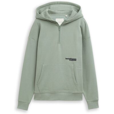 TOM TAILOR Jungen Oversize Hoodie Sweatshirt mit Reißverschluss, grün, Uni, Gr. 128 TOM TAILOR Jungen Oversize Hoodie Sweatshirt mit Reißverschluss, grün, Uni, Gr. 128