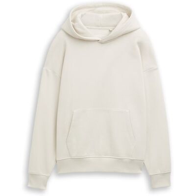 TOM TAILOR Jungen Oversize Hoodie Sweatshirt mit Rückenprint, weiß, Uni, Gr. 128 TOM TAILOR Jungen Oversize Hoodie Sweatshirt mit Rückenprint, weiß, Uni, Gr. 128