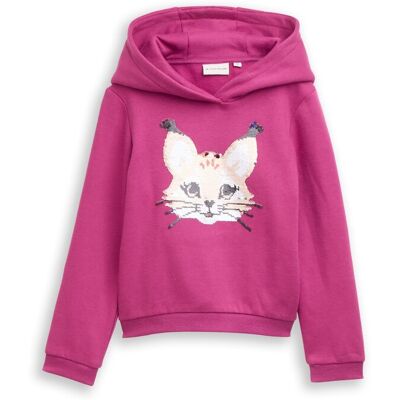 TOM TAILOR Mädchen Hoodie Sweatshirt mit Wendepailletten, rosa, Uni, Gr. 92/98 TOM TAILOR Mädchen Hoodie Sweatshirt mit Wendepailletten, rosa, Uni, Gr. 92/98