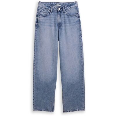 TOM TAILOR Mädchen Relaxed Fit Jeans, blau, Uni, Gr. 128 TOM TAILOR Mädchen Relaxed Fit Jeans, blau, Uni, Gr. 128