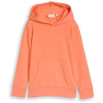 TOM TAILOR Jungen Hoodie Sweatshirt mit Rückenprint, orange, Uni, Gr. 116/122 TOM TAILOR Jungen Hoodie Sweatshirt mit Rückenprint, orange, Uni, Gr. 116/122