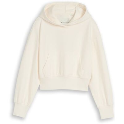 TOM TAILOR Mädchen Oversize Hoodie Sweatshirt mit Stickerei, braun, Uni, Gr. 128 TOM TAILOR Mädchen Oversize Hoodie Sweatshirt mit Stickerei, braun, Uni, Gr. 128