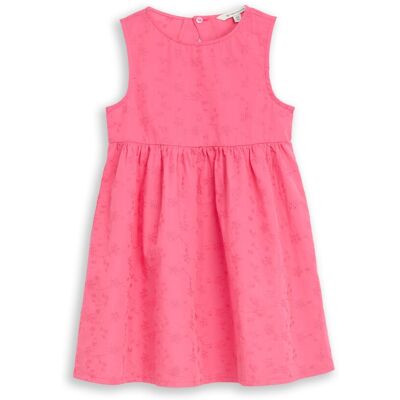 TOM TAILOR Mädchen Mini-Kleid mit Stickerei, rosa, Uni, Gr. 128/134 TOM TAILOR Mädchen Mini-Kleid mit Stickerei, rosa, Uni, Gr. 128/134