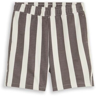 TOM TAILOR Jungen Sweat-Shorts mit Muster, grau, Gestreift, Gr. 134 TOM TAILOR Jungen Sweat-Shorts mit Muster, grau, Gestreift, Gr. 134