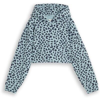 TOM TAILOR Mädchen Cropped Hoodie Sweatshirt, grün, Animalprint, Gr. 128 TOM TAILOR Mädchen Cropped Hoodie Sweatshirt, grün, Animalprint, Gr. 128