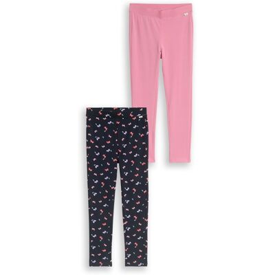 TOM TAILOR Mädchen Basic Leggings im 2-er Pack, rosa, Uni, Gr. 128 TOM TAILOR Mädchen Basic Leggings im 2-er Pack, rosa, Uni, Gr. 128