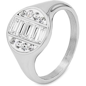 TOM TAILOR Damen Ring aus Edelstahl - Stein Preciosa weiß, silber, Gr. 54/17 TOM TAILOR Damen Ring aus Edelstahl - Stein Preciosa weiß, silber, Gr. 54/17