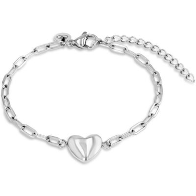 TOM TAILOR Damen Armband Herz aus Edelstahl silber, silber, Herz, Gr. ONESIZE TOM TAILOR Damen Armband Herz aus Edelstahl silber, silber, Herz, Gr. ONESIZE