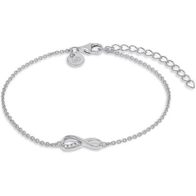 TOM TAILOR Damen Armband Infinity Silber 925 - Stein Zirkonia weiß, silber, Infinity, Gr. ONESIZE TOM TAILOR Damen Armband Infinity Silber 925 - Stein Zirkonia weiß, silber, Infinity, Gr. ONESIZE