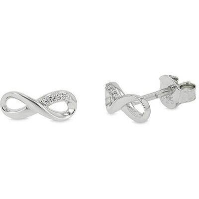 TOM TAILOR Damen Ohrstecker Silber 925 - Stein Zirkonia weiß, silber, Infinity, Gr. ONESIZE TOM TAILOR Damen Ohrstecker Silber 925 - Stein Zirkonia weiß, silber, Infinity, Gr. ONESIZE