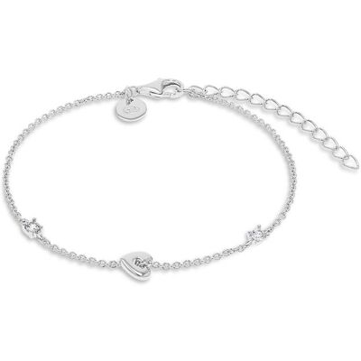 TOM TAILOR Damen Armband Herz Silber 925 - Stein Zirkonia weiß, silber, Herz, Gr. ONESIZE TOM TAILOR Damen Armband Herz Silber 925 - Stein Zirkonia weiß, silber, Herz, Gr. ONESIZE
