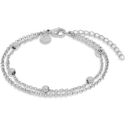 TOM TAILOR Damen Gliederarmkette aus Edelstahl silber, silber, Gr. ONESIZE TOM TAILOR Damen Gliederarmkette aus Edelstahl silber, silber, Gr. ONESIZE