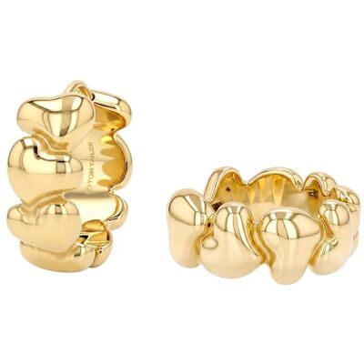 TOM TAILOR Damen Creolen mit Herzen - Edelstahl gold, gold, Herz, Gr. ONESIZE TOM TAILOR Damen Creolen mit Herzen - Edelstahl gold, gold, Herz, Gr. ONESIZE