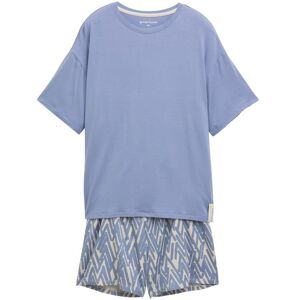 TOM TAILOR Damen Pyjama-Set mit Allover-Print, blau, Print, Gr. 3XL/46 TOM TAILOR Damen Pyjama-Set mit Allover-Print, blau, Print, Gr. 3XL/46