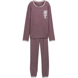 TOM TAILOR Damen Pyjama-Set in Melange Optik, lila, Meliert, Gr. 36 TOM TAILOR Damen Pyjama-Set in Melange Optik, lila, Meliert, Gr. 36