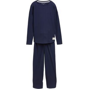 TOM TAILOR Damen Basic Pyjama-Set, blau, Uni, Gr. 42 TOM TAILOR Damen Basic Pyjama-Set, blau, Uni, Gr. 42