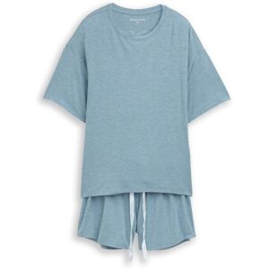 TOM TAILOR Damen Pyjama-Set, blau, Uni, Gr. 46 TOM TAILOR Damen Pyjama-Set, blau, Uni, Gr. 46